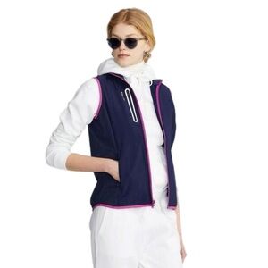 RLX Ralph Lauren NWT Techy Terry French Navy Womens Golf Vest Size XS